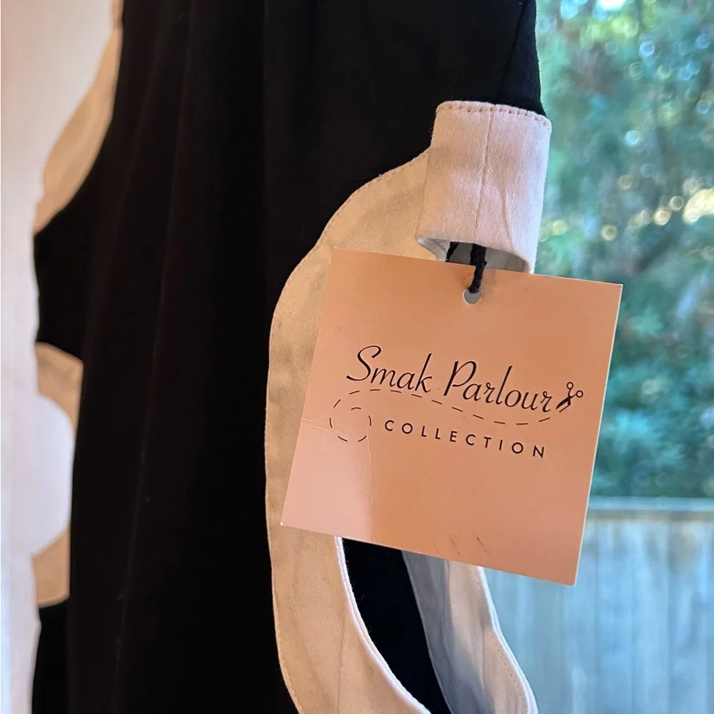 NWT-Sz 1X-Smak Parlour 1960’s black & white cutout cotton shift dress 🖤🤍🖤 - Picture 8 of 9